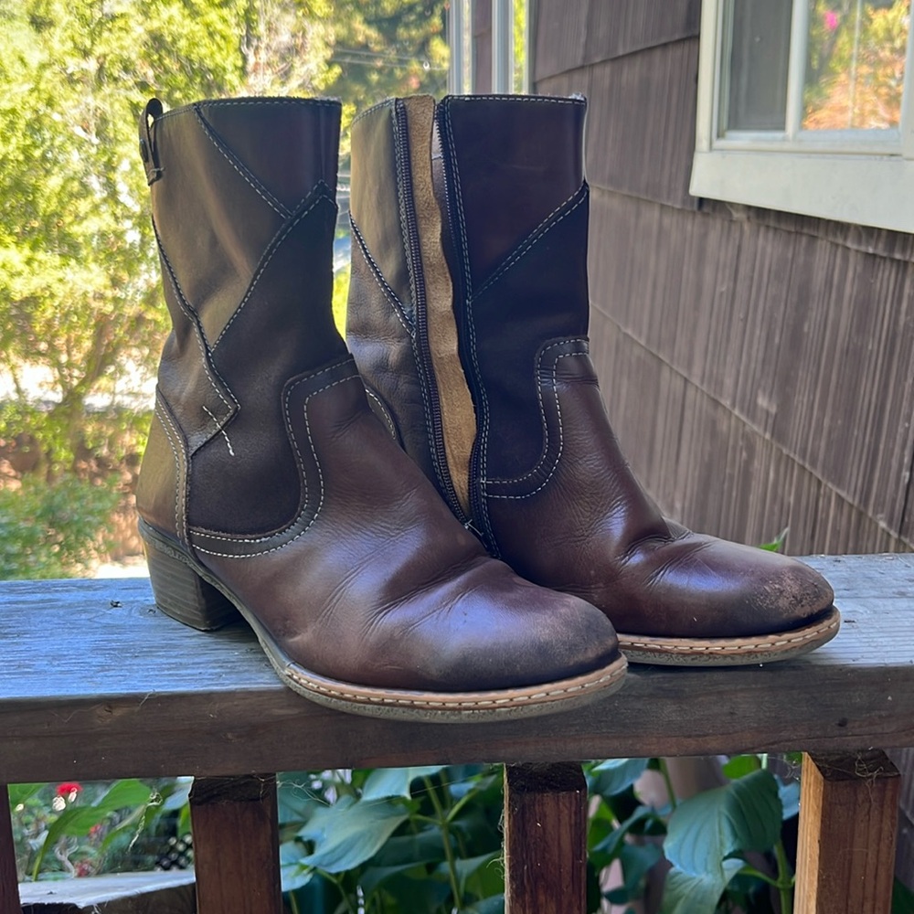 Vintage Pikolinos Real Brown Leather ankle boots, size 38